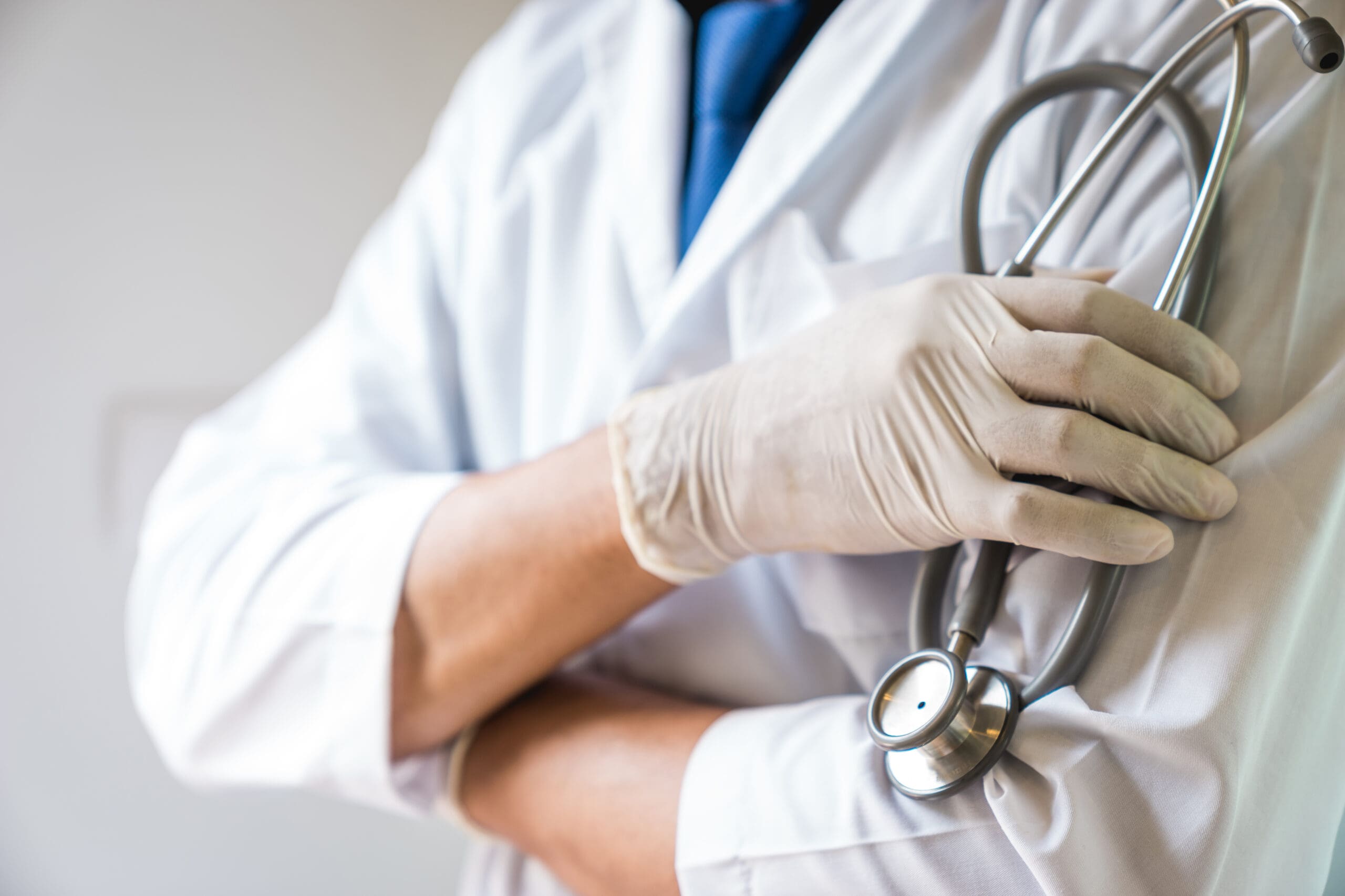 A doctor in the hospital.